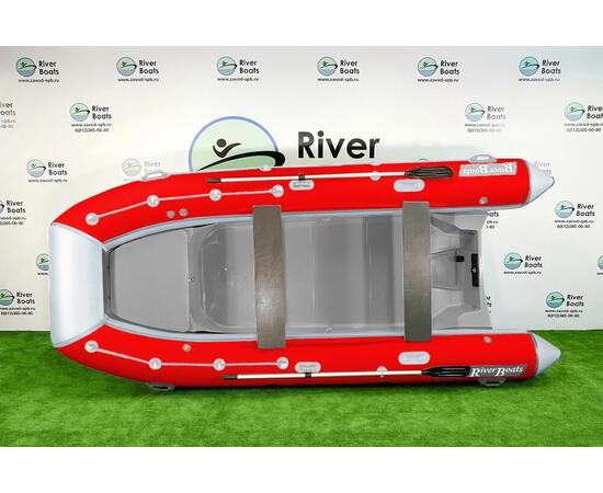 Надувная лодка РИБ RiverBoats RB  470 Встроенный рундук (бело-красный)
