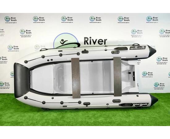 Надувная лодка РИБ RiverBoats RB  470 Встроенный рундук (черно-белый)