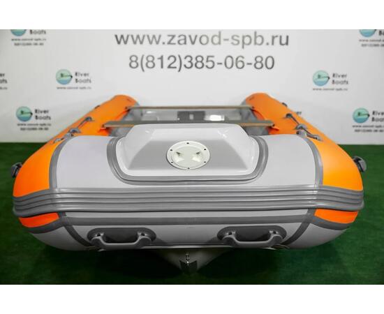 Надувная лодка РИБ RiverBoats RB  430 L Встроенный рундук (серый)