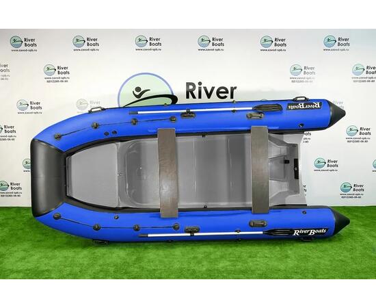 Надувная лодка РИБ RiverBoats RB  470 Встроенный рундук (черно-синий)