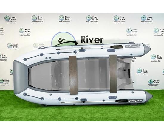 Надувная лодка РИБ RiverBoats RB  470 Встроенный рундук (серо-белый)