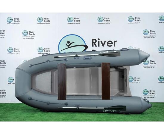 Надувная лодка РИБ RiverBoats RB  380 NEW Встроенный рундук (серый)