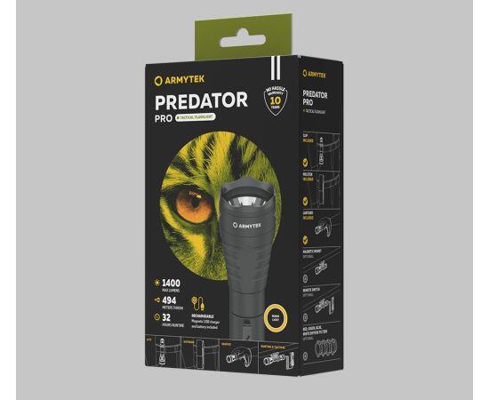Фонарь Armytek Predator Pro Magnet USB Warm