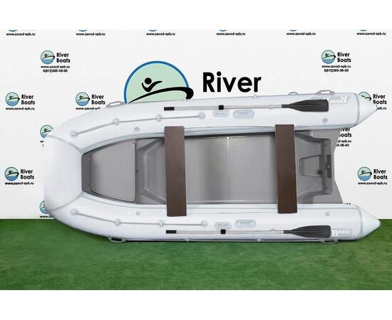 Надувная лодка РИБ RiverBoats RB  430 S Встроенный рундук (белый)
