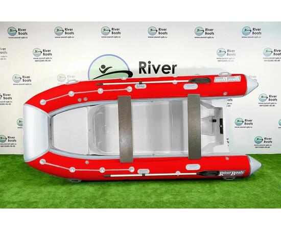 Надувная лодка РИБ RiverBoats RB  470 Встроенный рундук (бело-красный)
