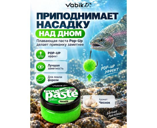 Приманка рыболовная Vabik PASTE TROUT POP-UP Чеснок 60мл