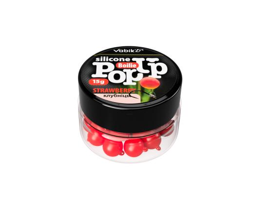 Приманка Vabik SILIСONE POP-UP Бойл Клубника 15г